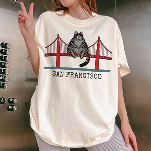 Comfort Colors® Project Hail Mary 2026 Ryan Gosling B Kliban Cat San Francisco Golden Gate Shirt