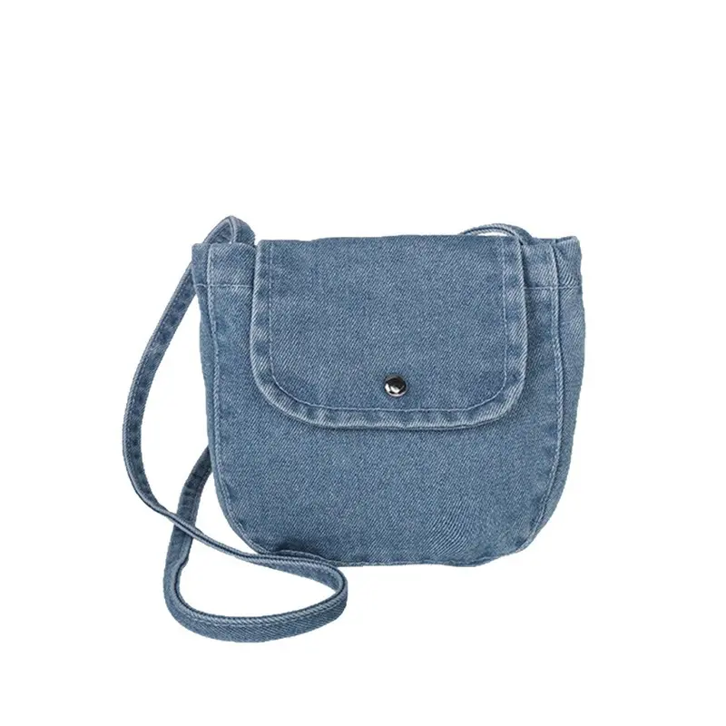 Women's Retro High-End Versatile Denim Small Square Crossbody Bag, New Fashion Mobile Phone Messenger Bag for Casual