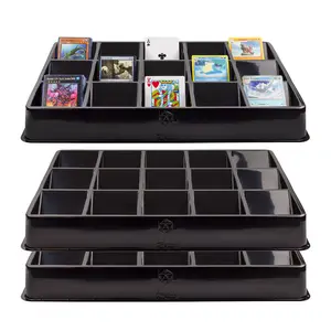Trading Card Sorting Trays and Dealer Trays (3-Pack, 15-Slot)