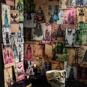 30 Sheets of Dark Gothic Themed Craft Paper, Lightweight Material for Journaling, Origami and Scrapbook Materials, Daily Use Decorative Supplies