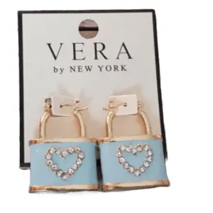 Lock Heart Cute Chic Earring Set - Intricately Designed Fashion Accessory