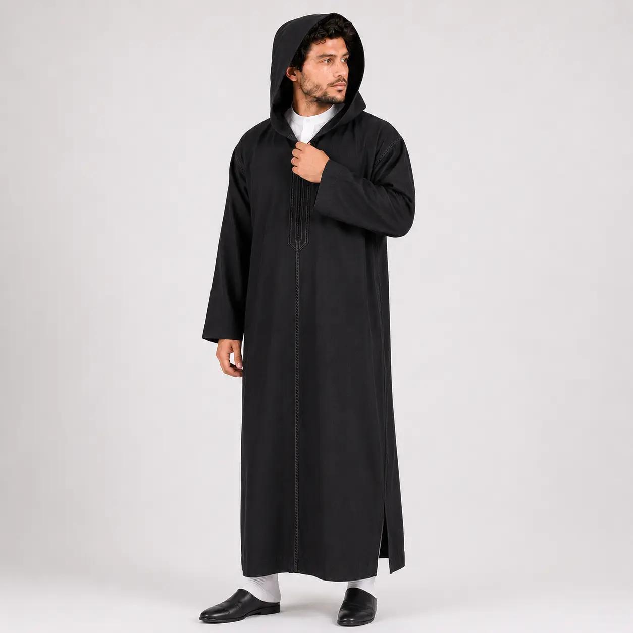Moroccan Djellaba Black