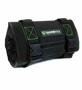 Rhino USA Tool Bag Roll - Heavy Duty Canvas Organizer Pouch for Tools - Ultimate Travel Tool Storage Kit for UTV, Car, Truck, 4x4 Offroad