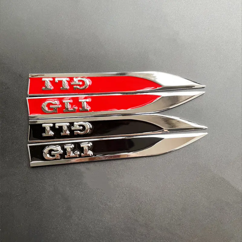 1Pairs Metal Logo GLI Badge Decal Car Fender Emblem Sticker For ...