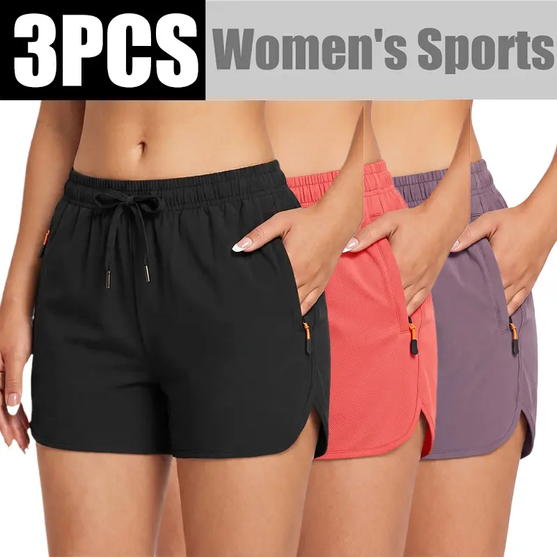 LIFE KEEPS MOVING women’s lightweight summer shorts—European/American running shorts, casual yoga shorts, beach shorts; women’s athletic shorts with a snug fit; versatile for everyday wear and commuting, suitable for outdoor wear.