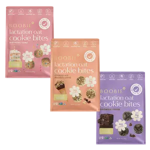 Lactation Cookies, Birthday Cake + Chocolate PB + Brownie Fudge | Vegan, Gluten-Free, Dairy-Free, Soy-Free Plant-Based Protein + Prebiotics | 5g Sugar, Non-GMO, Kosher - 7 servings, 3 packs