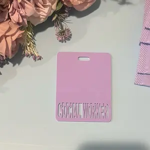 Extended Size Custom Badge Holders - Horizontal & Vertical Medical Professional ID Card Holder for RN Phlebotomist MA CNA Pharmacy Tech Great Gift Premium Acrylic Material Vibrant Colors Easy to Clean