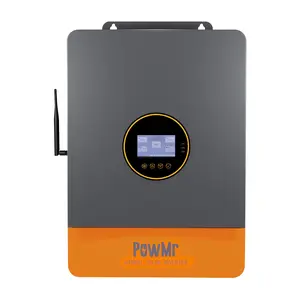 PowMr 12000W 48V Hybrid Solar Inverter 110V 220V Split Phase 200A MPPT Max PV 500V LCD Display Support In Parallel Touchscreen For Flooded Lead-acid Vented Sealed Gel NiCd Lithium Battery