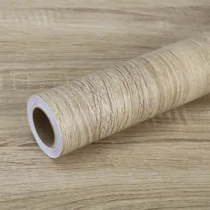 Wood Grain Pattern Wallpaper, 1 Roll Self-adhesive Removable Wall Sticker, Decorative Textured Wall Paper for Home Living Room Bedroom