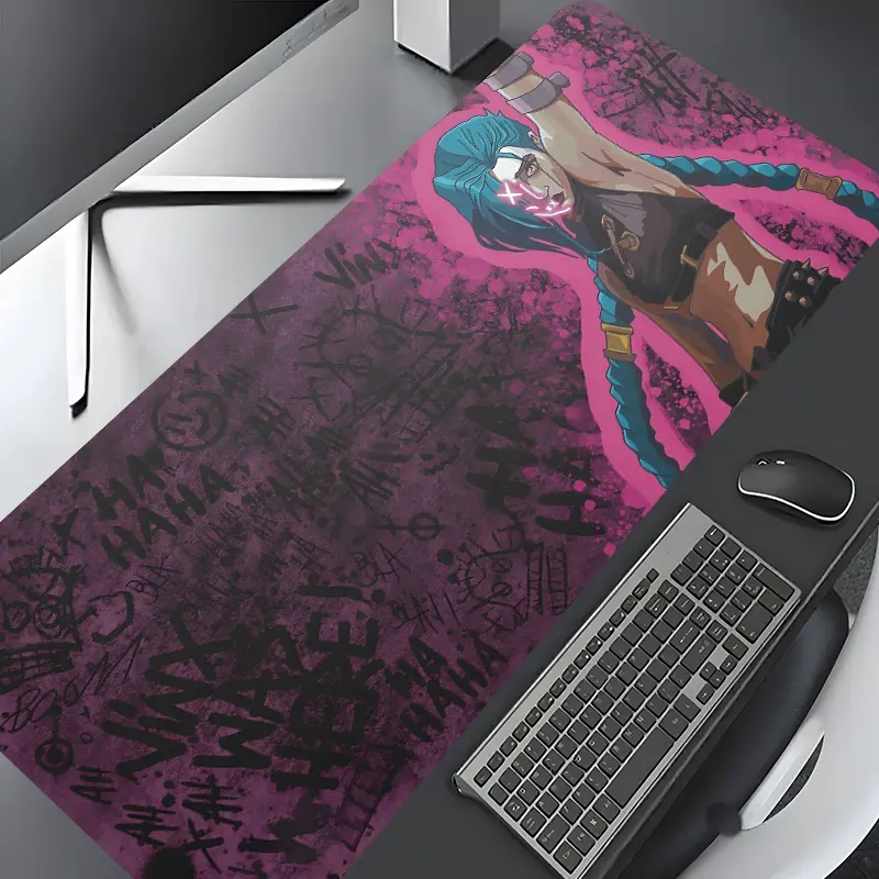 Cool Anime Graffiti Design Extra Large Gaming Mouse Pad,Aesthetic Desktop Drotection Pad,Washable Rubber Pad Non-Slip Lock Edge Multi-Size Mouse Pad Suitable For Home Office,Desktop Accessory,Desk Accessories,Good Gift for Family and friends