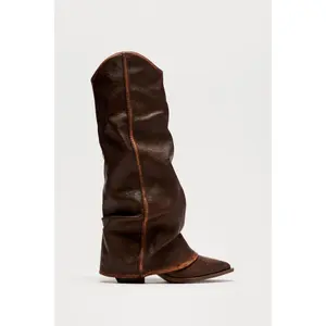Mason Overlay Boots - Brown