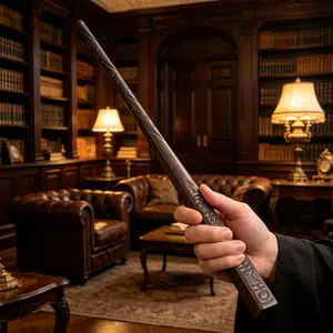 Handmade Large-Caliber Resin Magical Wizard Staff, Retro Lightweight Comfortable Magic Wand Prop, Classic Cosplay Accessory for Kids, Ideal Birthday/Children's Day Gift & Durable Festival Decoration