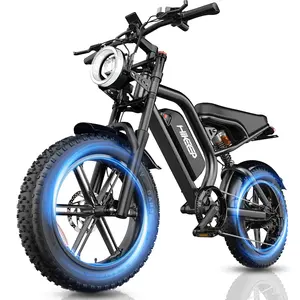 HiKeep K6-G  Electric Bike for Adults - 16/20 Inch Fat Tire Ebike, 750W/Peak 1500W Motor Ebike, 48V15.6AH Detachable Battery, 4 Riding Modes Electric Dirt Bike