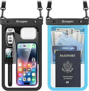 Waterproof Phone Pouch - 8.5in Waterproof Phone Case with Lanyard, IPX8 Cell Phone Dry Bag Beach Essentials for iPhone 15/15 Plus/15 Pro/15 Pro Max/13/14/SE Series, Galaxy 23/22/21/20 Series Organiser Adjustable Photo Cover