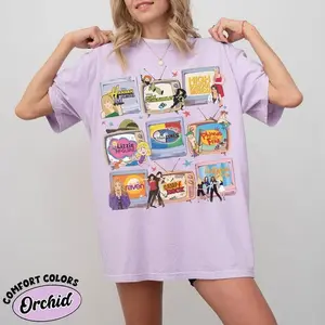 Comfort Color Retro Channel Movie TV Shirt, Phineas And Ferb Lizzie McGuire High School Musical Channel Tee, Walt World, Disneyland, Family Trip 2026