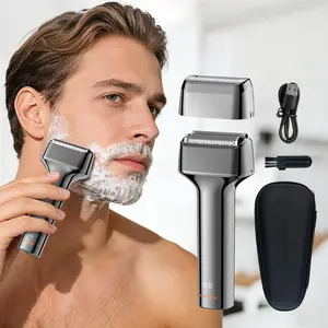Maxgroom Electric Shaver with 3 Floating Heads, Deep Cleaning, Ipx7 Waterproof, Long Battery Life, LED Display, Dry/wet Use, Easy Clean, Foil Shaver, Shaver Machine, Cordless Waterproof Shaver