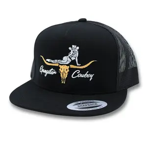 Hornstar - Black and Gold. Yupoong Classic Snapback. Gangster Cowboy Official Product