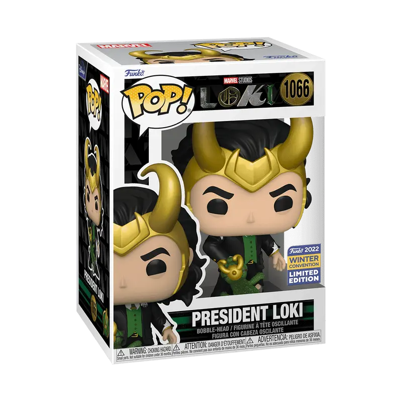 Funko Pop! Marvel - President Loki #1066 (2022 Winter Convention) Exclusive (Sticker may vary) Collectible Pop Vinyl Figure