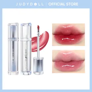 JUDYDOLL Ice Watery Lip Gloss, Blur, Mirror Lip Glaze, Glossy Lip Stain, Transfer-Proof, Metal Applicator, Waterproof, Long-Lasting, Moisturizing Shine, Hydrating, Buildable Color, Plumping, Not Easy To Fade, Lightweight, Mother's Day Gift, Summervibes