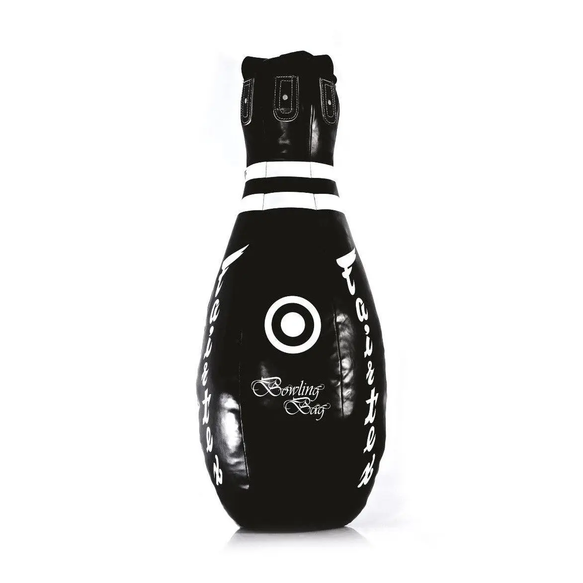 Fairtex HB10 Teardrop Punch Bag - Unfilled Black Boxing Equipment for Martial Artists, Fitness Enthusiasts - 14.96in W x 39.37in H, Sturdy Hanging Straps & Swivel, Durable, Versatile for Improving Striking Technique