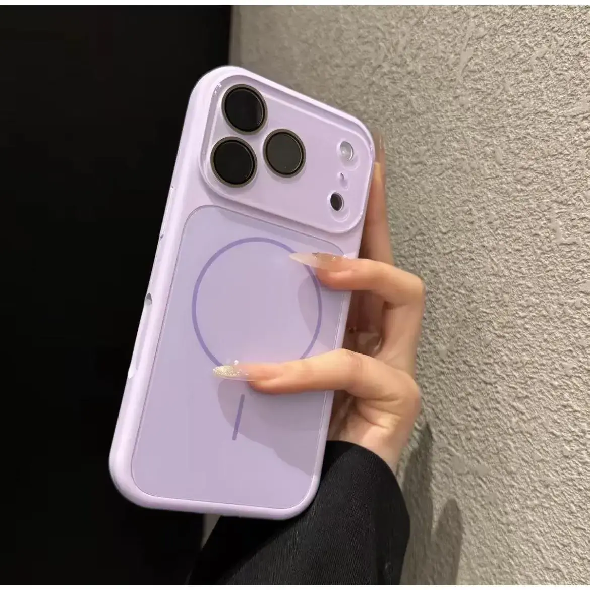 Minimal Magnetic Large Window Smartphone Casing - All-Inclusive Lens Frame, Shockproof Soft Shell Protector for iPhone Series, Including IP 14, Cellphone Handheld Device Accessories