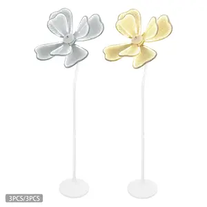 3 Pack White Flower LED Wedding Lights Adjustable Height Floor Standing Decorative Lamp for Stage Party Hotel Indoor 110V 3000K Warm