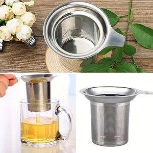 1pc Premium Stainless Steel Tea Filter with Single Mesh for Precise Brewing and Leak-Free Pouring Tea Infuser Tea Making Tools