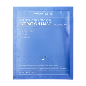 REAL DEEP Hyaluronic Acid Hydrating Sheet Mask (1 Sheet) – Deep Moisturizing & Soothing for Dry, Sensitive Skin – Niacinamide, Panthenol & Camellia for Plump, Firm, Bright Glow