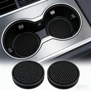 4pcs Anti-Slip Universal Car Cup Holder Coasters, Dustproof Armrest Insert, General Car Insulation Pad, Interior Accessories for Most Cars, Anti Slip Mat
