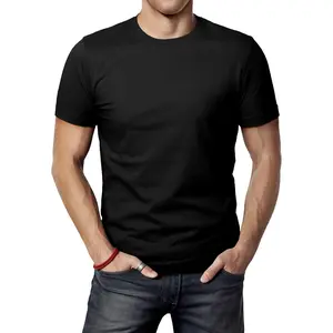 Mens casual slim fit short sleeve T-shirts soft lightweight crew-neck size S to 4XL