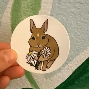 Cottontail Bunny Sticker - 2.5 Inch - Weatherproof Decal