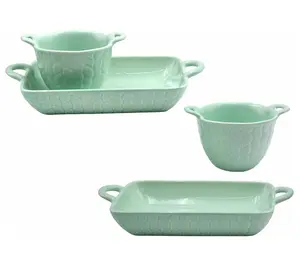 Temp-tations Carved Willow 4-piece Baker and Bowl Set