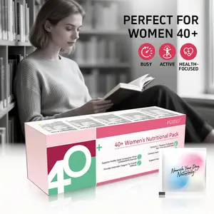 Puiiso 40+ Beautypack Women's Daily Supplement: Multivitamin, Calcium, Magnesium, Turmeric, White Tomato, Collagen, Collagen Peptides | Skin Care, Anti-aging, Antioxidant, Sleep, Stress Support | 30-Day Health Pack Dietary vitamins for women Healthy