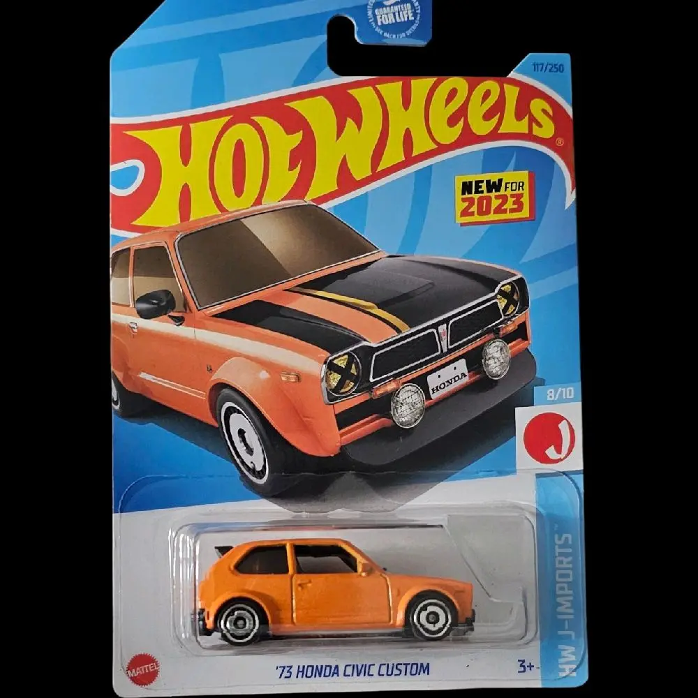 Hot Wheels '73 Honda Civic Custom HW J-Imports, Orange Body with Black & Black Stripe