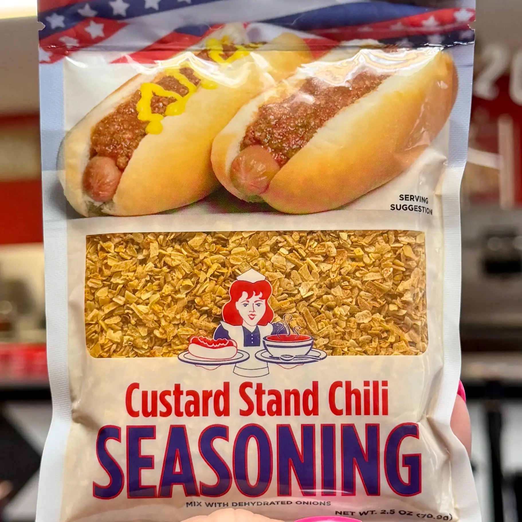 Custard Stand Chili Seasoning Mix with Dehydrated Onions-2 Pack 1.75 oz