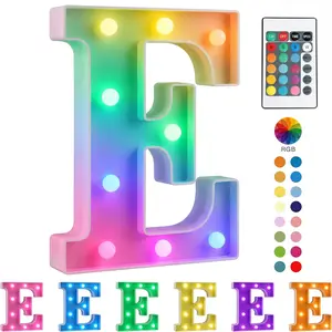Decorative LED Letter & Number Light Board, Colorful Flashing Effects, Remote & Battery Operated, DIY Combinable Sign for Celebrations and Home Decor, Creative Led Lighting, Custom Led Light