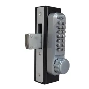 212 MAIN Lockey 2900-SN Mechanical Keyless Narrow Stile Deadbolt - Satin Nickel, Door Security Lock, Keyless Entry Lock, Steel Bolt, Mortise Mount, Adjustable Backset Size
