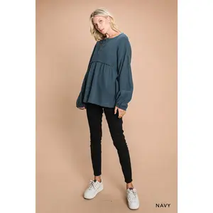 Front Button Baby Doll Top