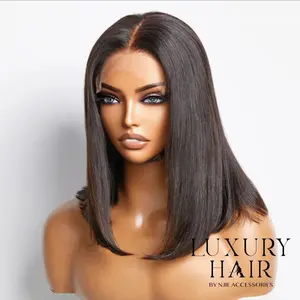 Njie Accessories Luxury HD Lace Bob Wig – Sleek Straight Natural Look