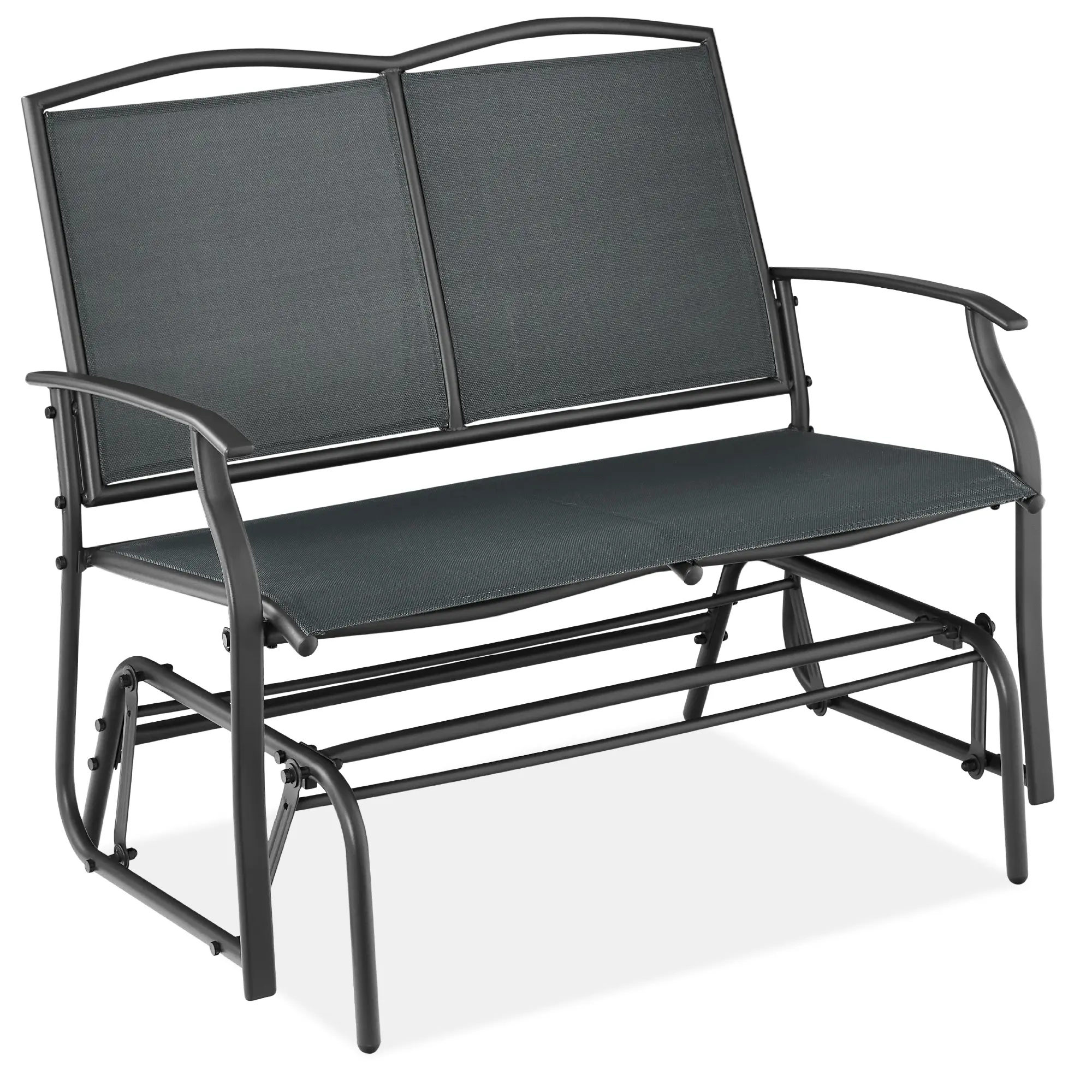 Best Choice Products 2-Person Outdoor Swing Glider, Steel Patio Loveseat, Bench Rocker w/ Armrests Best Choice Products 2-Person Outdoor Swing Glider, Steel Patio Loveseat, Bench Rocker w/ Armrests