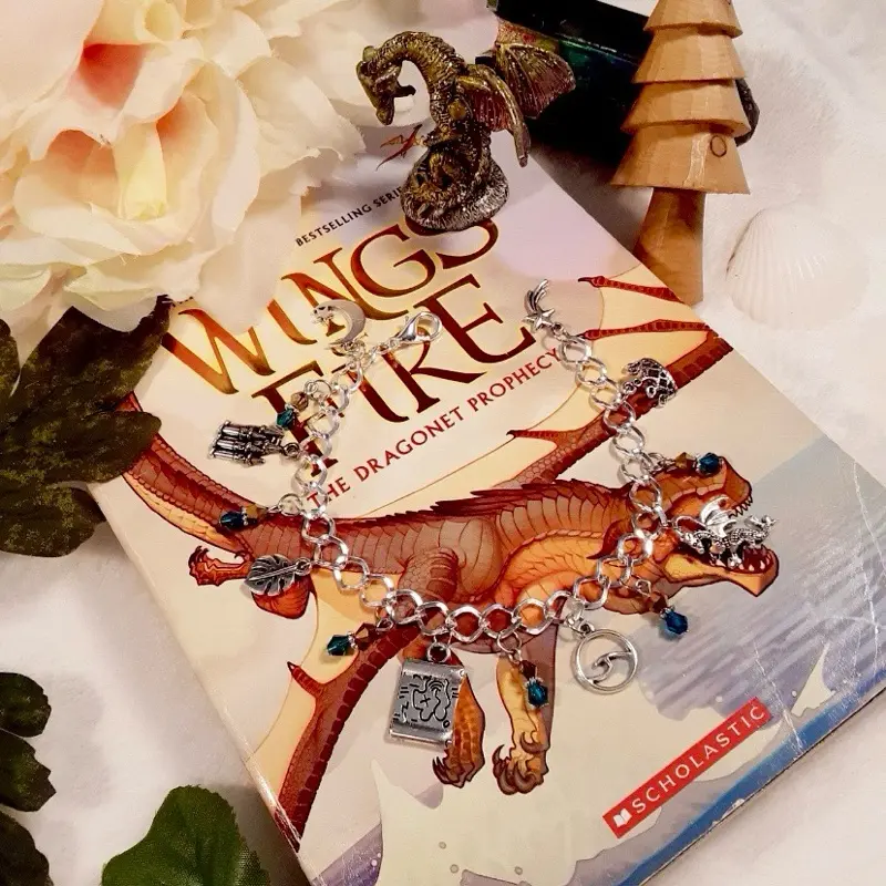 Wings of Fire Inspired Charm Bracelet, Dragon Bracelet for Middle School