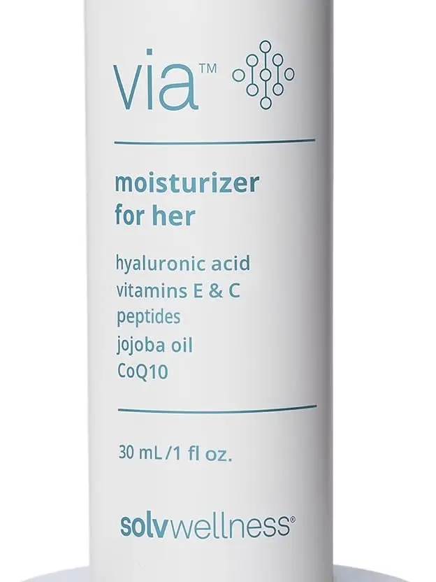 Via by Solv Wellness Vaginal Moisturizer Cream for Women, Non-Hormonal, Water-Based, Hyaluronic Acid, Vitamins, Peptides & Jojoba Oil, 30 ml