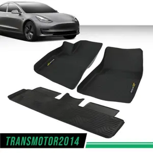All Weather Liner Carpets Anti-Slip Floor Mats TPE Fit For 2017-2023 Tesla Model 3 Upgraded Version