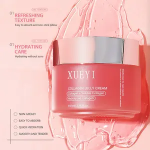 XUEYI Collagen Jelly Cream - Oil-Free Hydrating Emulsion-Cream for Oily Skin, Anti-Aging & Repair, Brightening Hydrating Bundle, Matte Radiance, Non-Greasy, 110ml Moisture Radiant medicine jelly cream Hydrate Daily