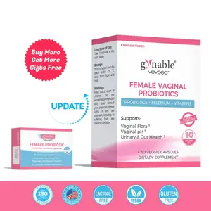 Gynable female probiotics | woman probiotics ，organic selenium+ probiotics+ vitamin C,D,folate, 10 billion cfu, support pH balance and intestinal urinary system health, 30 Count (Pack of 1)  Wellness Supplements Capsule