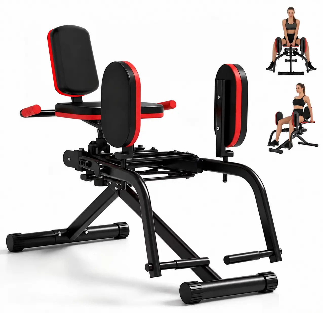 2-In-1 Hip Abductor-Adductor Exercise Equipment, 3 Resistance Levels Dual Resistant Glute Trainer for Home Gym Users to Train at Home Anytime, Thigh Butt Lifting & Upper Back Exerciser Tool
