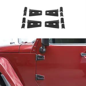 For 2007-2017 Jeep Wrangler JK Exterior Door Hinge Cover Trim Protector