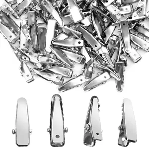 80Pcs Silver Metal Alligator Clips, DIY Handmade Craft Supplies
