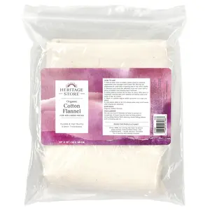 Heritage Store Organic Cotton Flannel, 1 Flannel, 13" x 15" (33 x 38 cm)