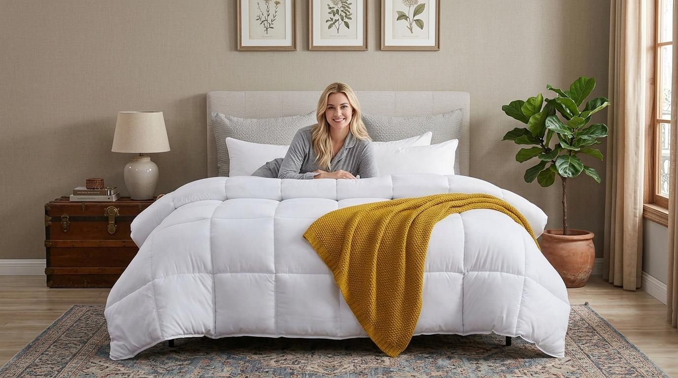 Super King Down Alternative Comforter All-Season with Corner Tabs Duvet Cover Puffed Quilt Bedding Set Soft 250 GSM Polyester Cooling Warmth-#TikTokShopStockUp-Mother's day gifts summerwins